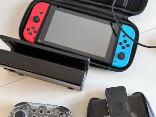 Nintendo switch + tilbehør
