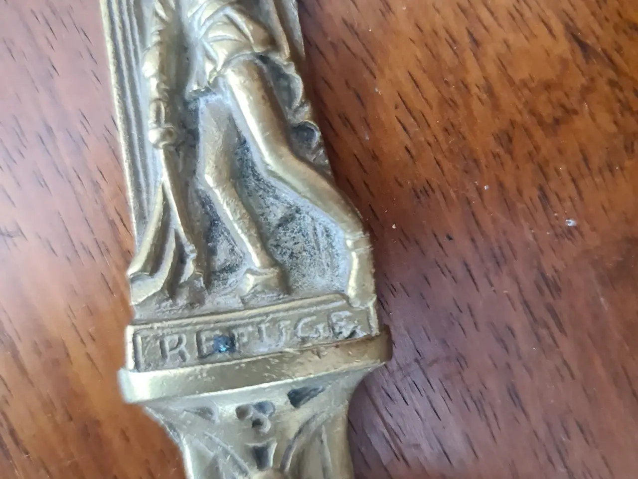 Billede 6 - Antik brevåbner i ægte "Ildfast" bronze