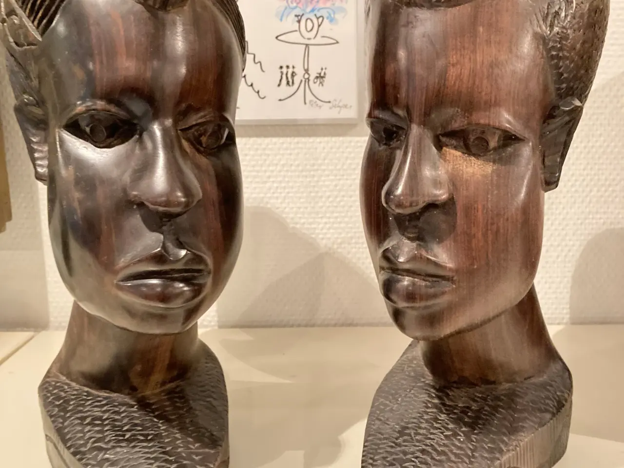 Billede 2 - Afrikanske hoveder Kvinde og Mand