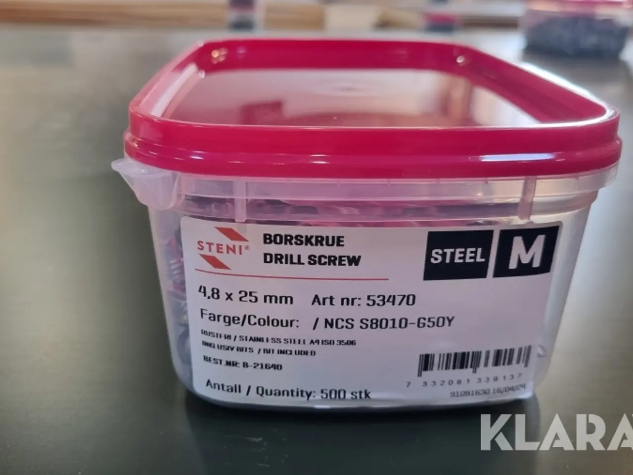 Billede 5 - Facadeplader Steni 24 styk NCS-S8010 med skruer