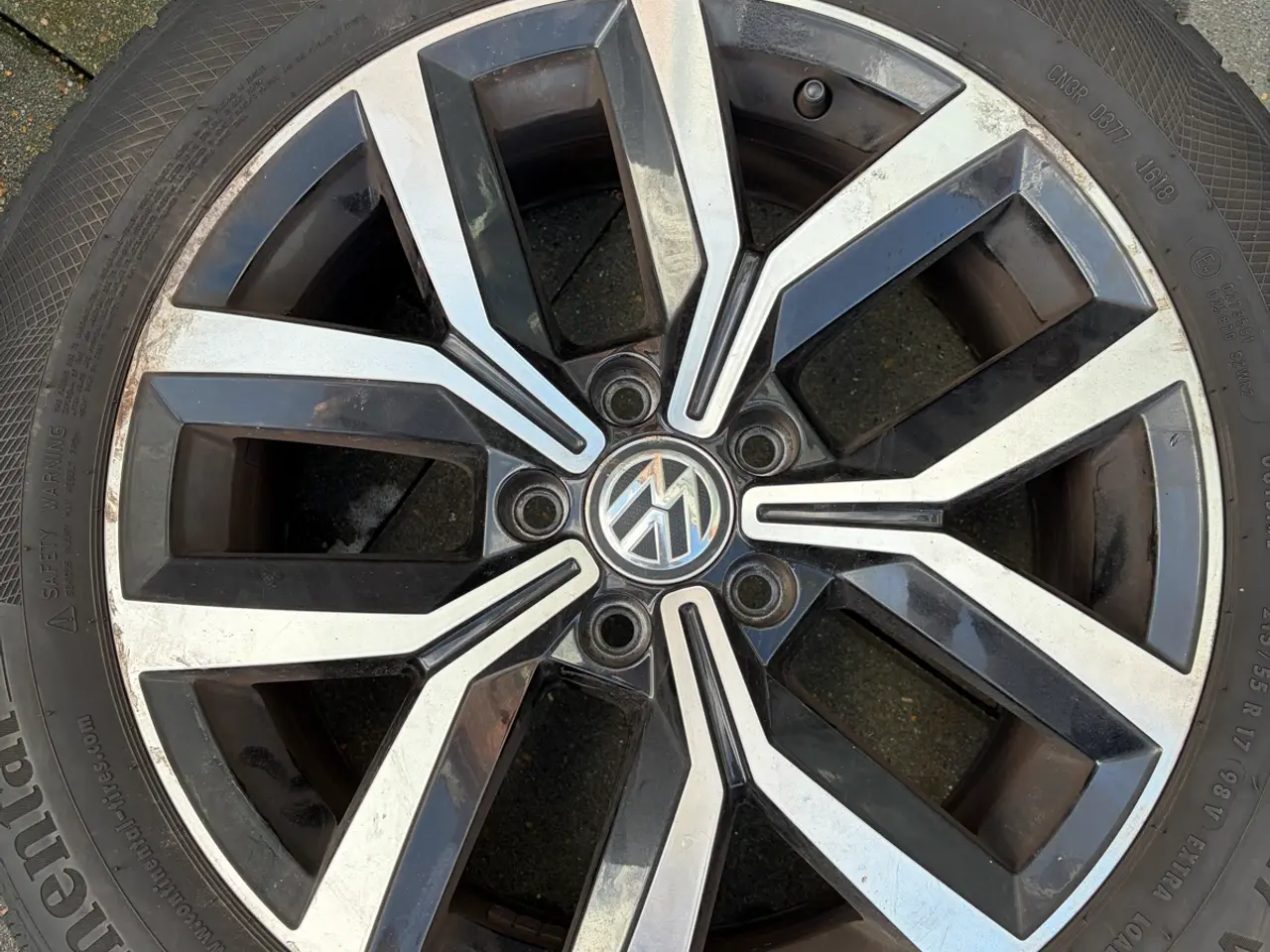 Billede 6 - Komplette 17” vinterhjul til VW – Continental Wint