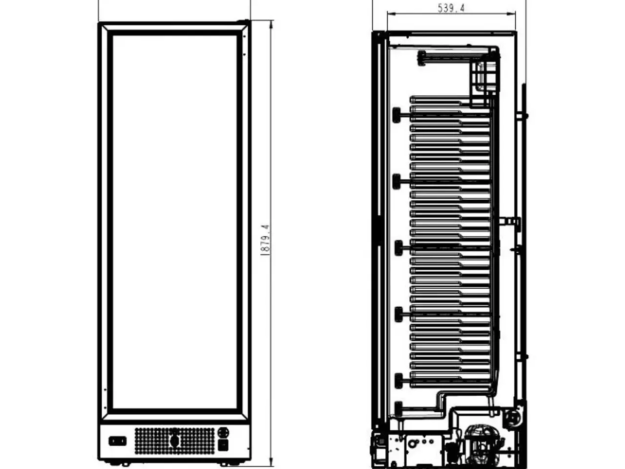 Billede 2 - Professionel display fryseskab – sort – 230 V