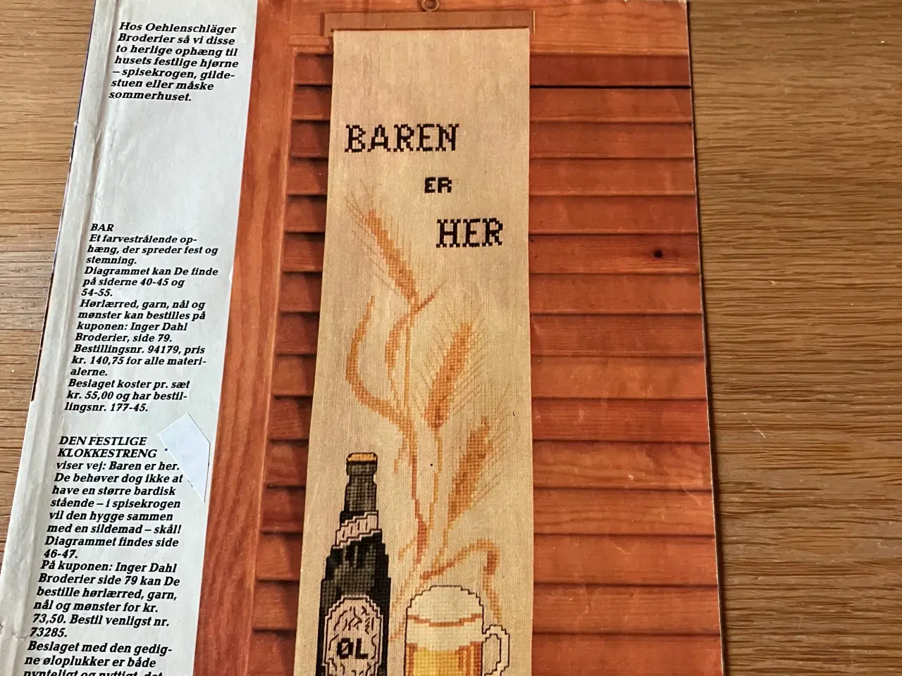 Billede 2 - Klokkstreng mønster med beslag til f.eks. en bar. 