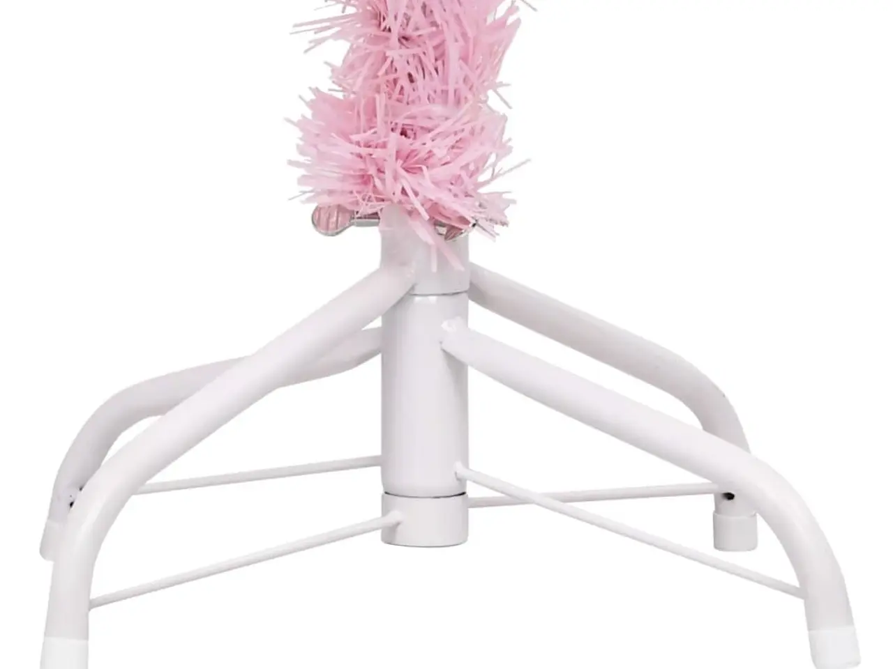 Billede 4 - Kunstigt juletræ med fod 210 cm - lyserød PVC