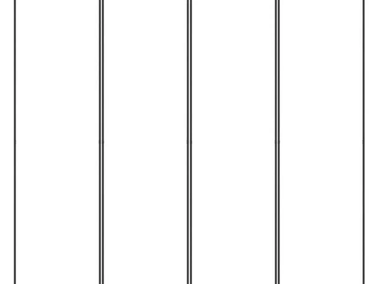 Billede 3 - 4-panels rumdeler 200x200 cm stof hvid
