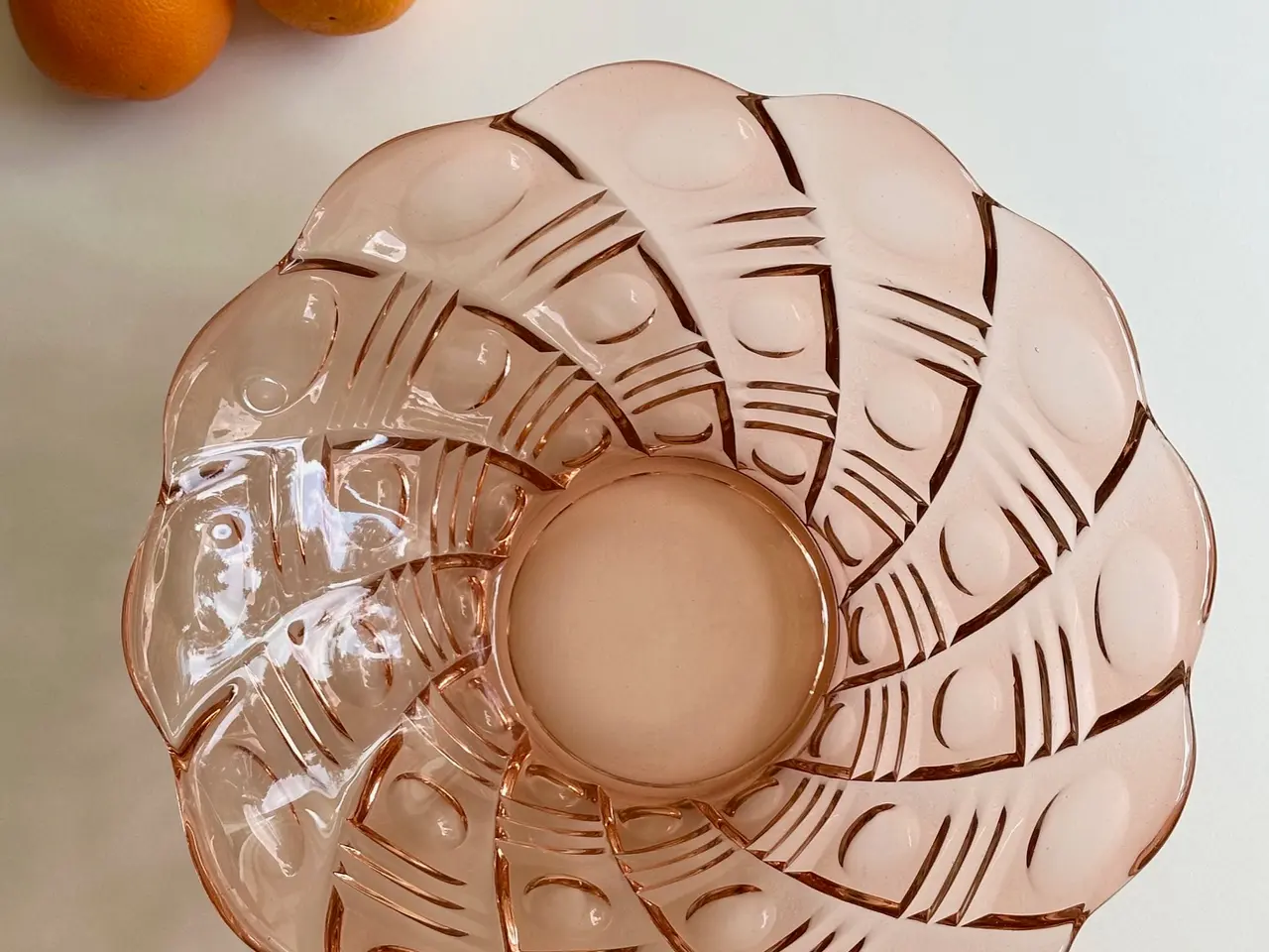 Billede 1 - Rosa glasskål