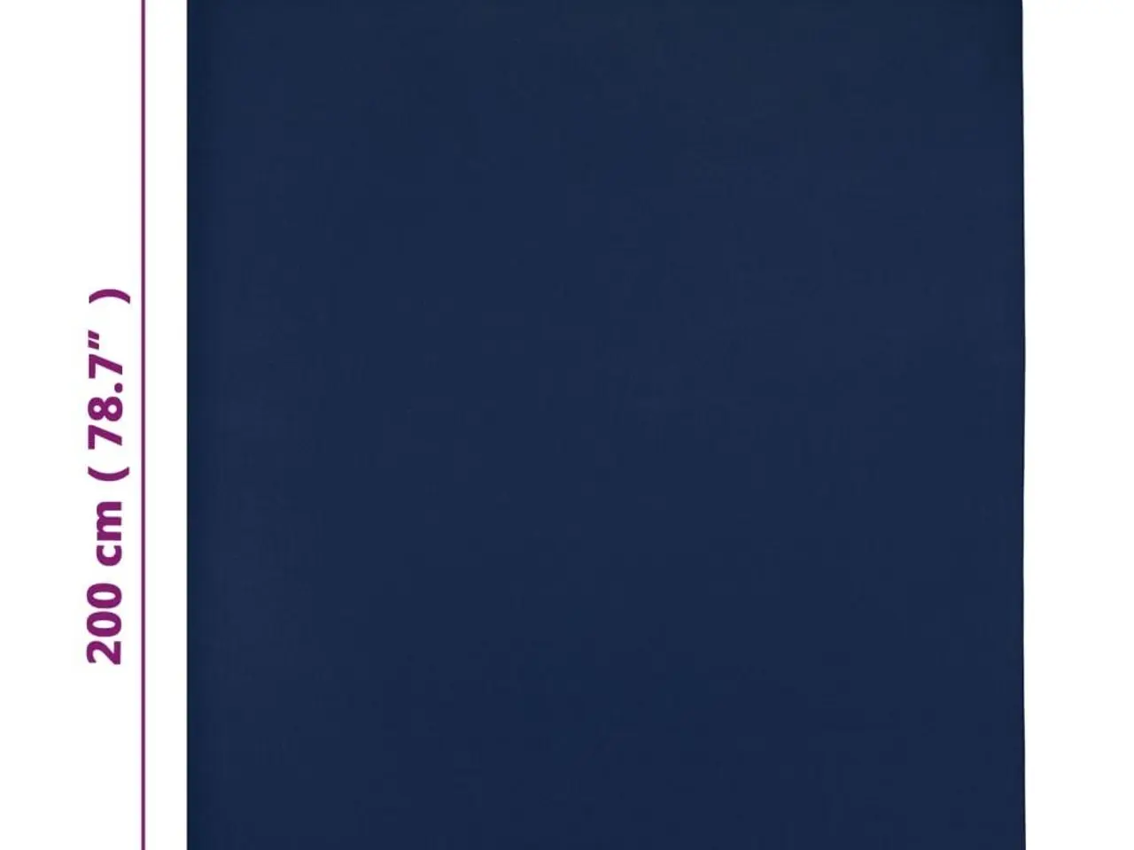 Billede 4 - Stræklagen i jerseybomuld 180 x 200 cm - marineblå
