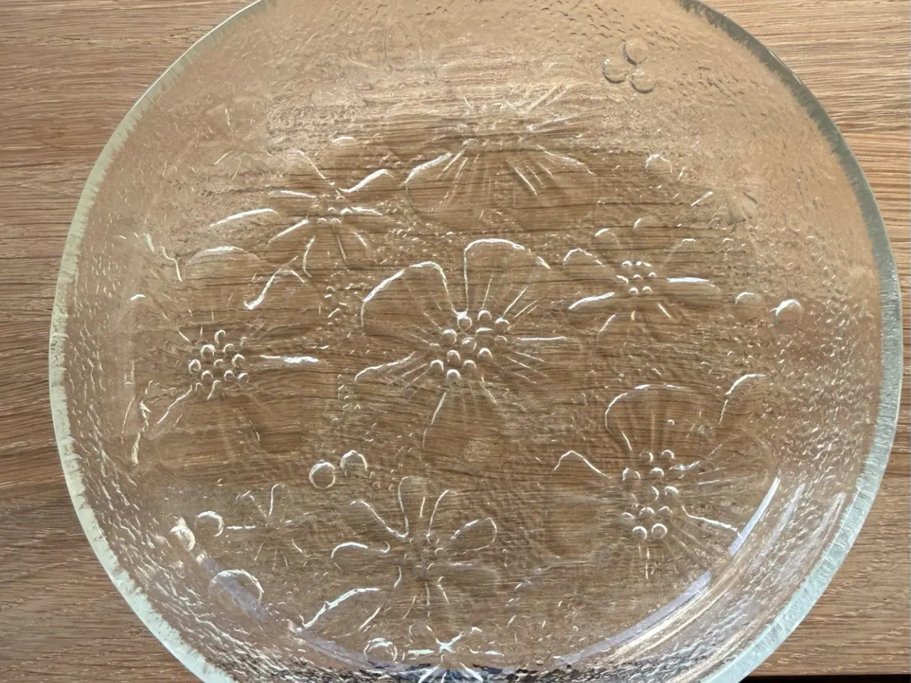 Billede 3 - 12 stk. glas asietter med blomster motiv
