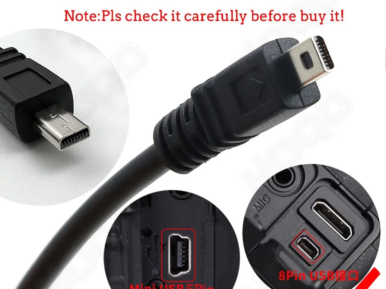 Billede 1 - USB kabel til digitalkamera UC-E6 (mini 8-pin) 1,5m
