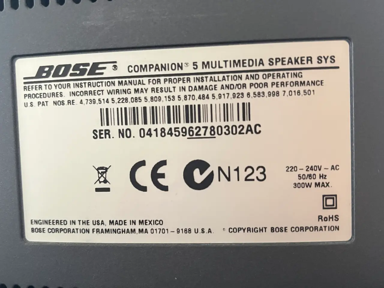 Billede 2 - Bose Companion 5 – 2.1 højtalersystem usb tilslutn