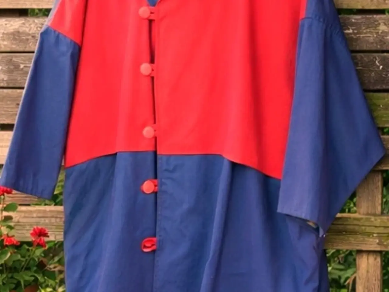 Billede 5 - Lilla og pink oversize frakke med god plads
