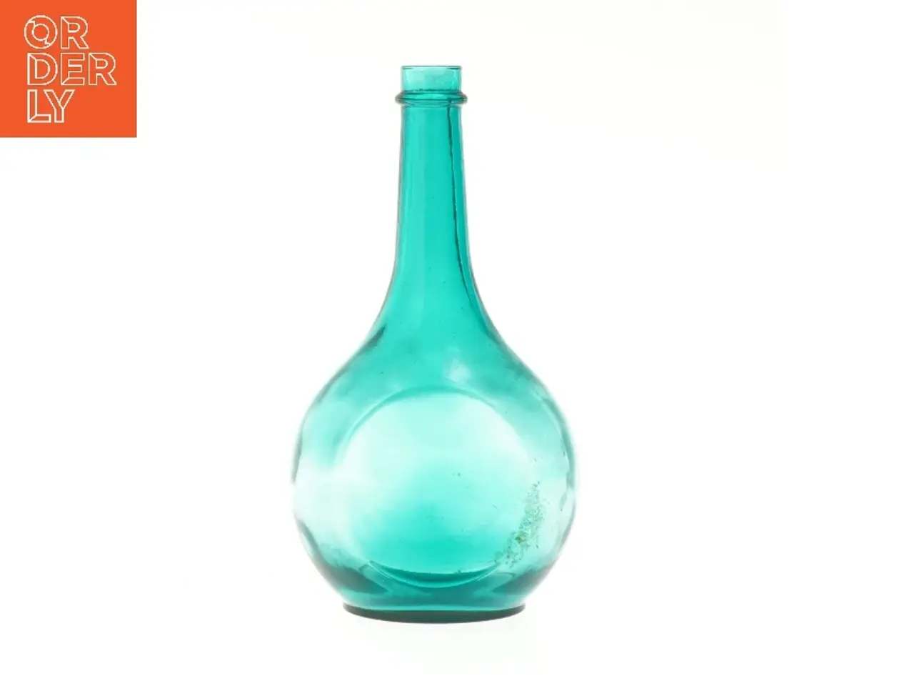 Billede 1 - Blå glasflaske 17,5 cm (str. 17,5 cm)