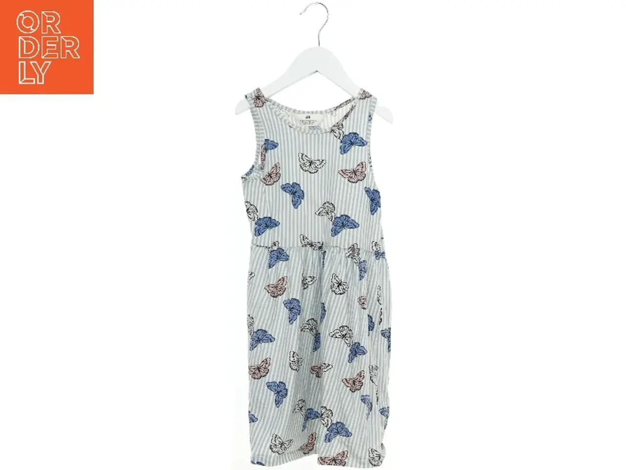 Billede 1 - Sommerkjole med sommerfugleprint fra H&M (str. 122)