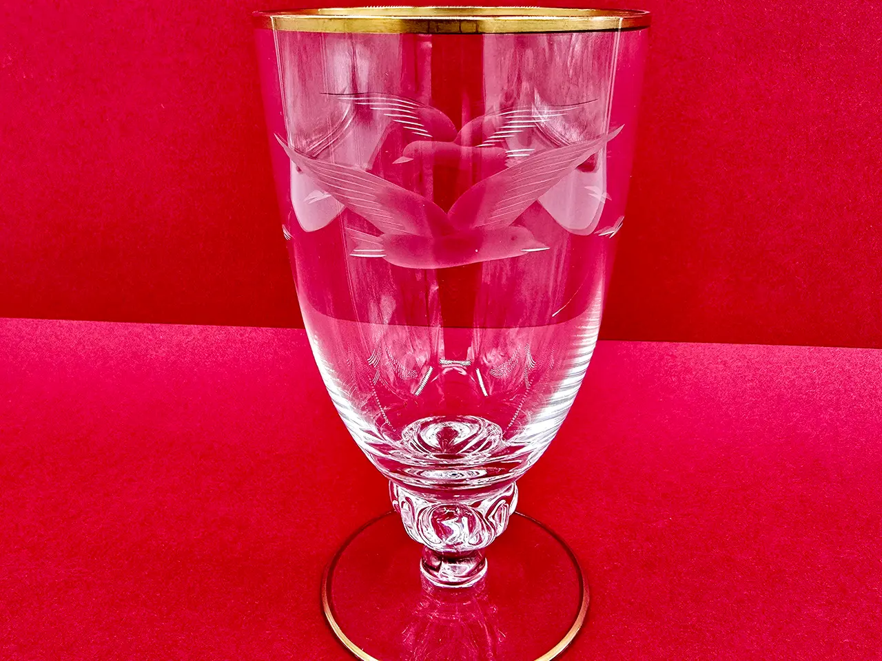 Billede 1 - Mågeglas Ølglas Med Guldkant