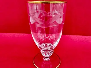 Mågeglas Ølglas Med Guldkant