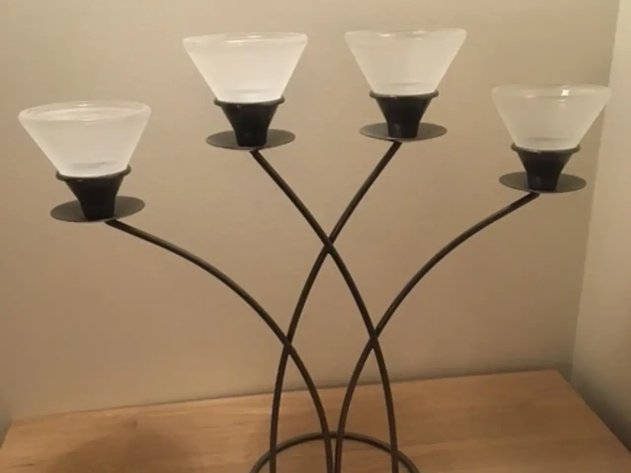Billede 1 - Adventsstage metal og glas , Julepynt,