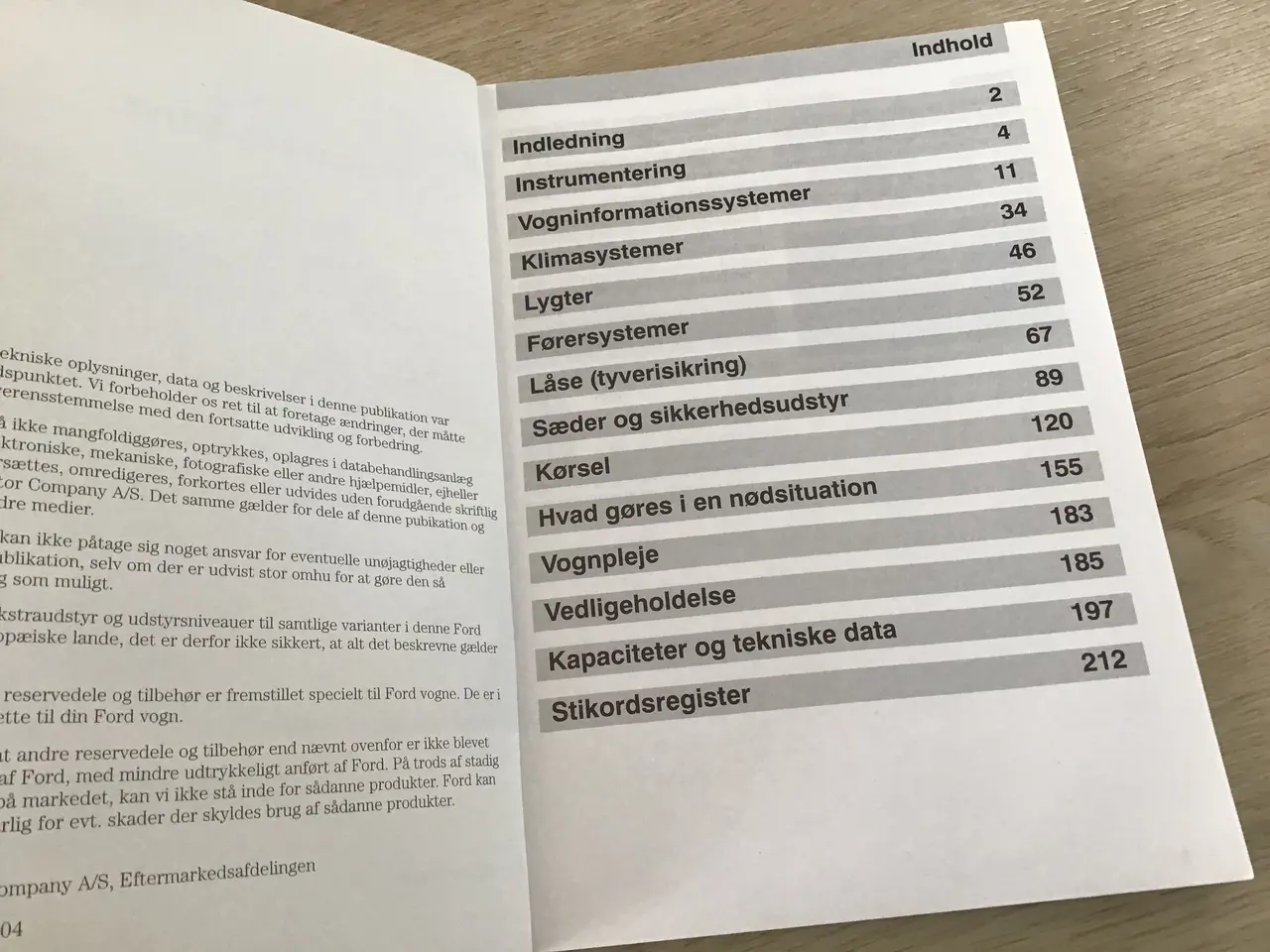 Billede 2 - Ford c Max 2006 instruktionsbog på dansk
