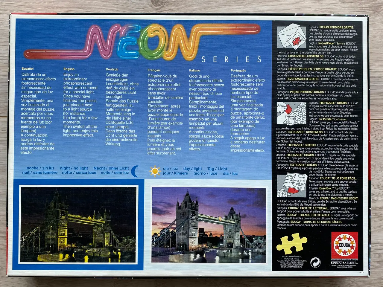 Billede 2 - Tower Bridge (Neon) 1000 brikker