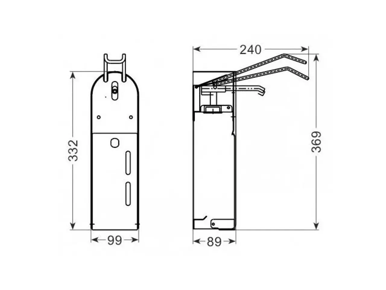 Billede 4 - Stander til håndsprit – B160 x D30 x H1418 mm
