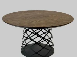 GUBI Aoyama Sofabord – Brun med Sort Stel Ø90 cm