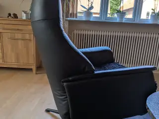 Dreje/vippe, læder overalt, nedsat til 2000,-