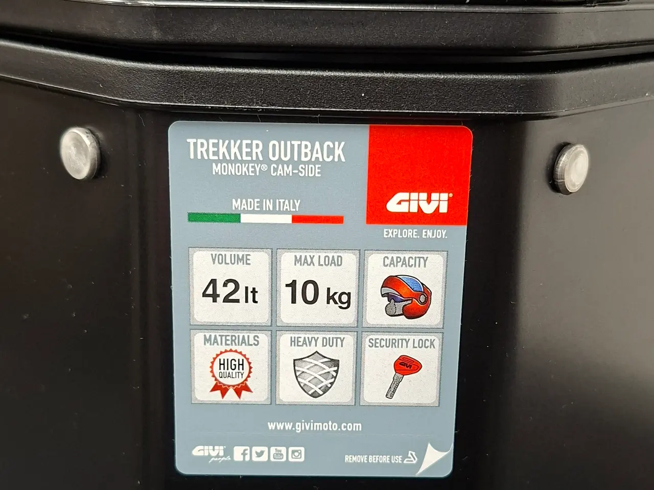 Billede 4 - NY GIVI Topboks Trekker 42 L + ryglæn -- Spar 25 %
