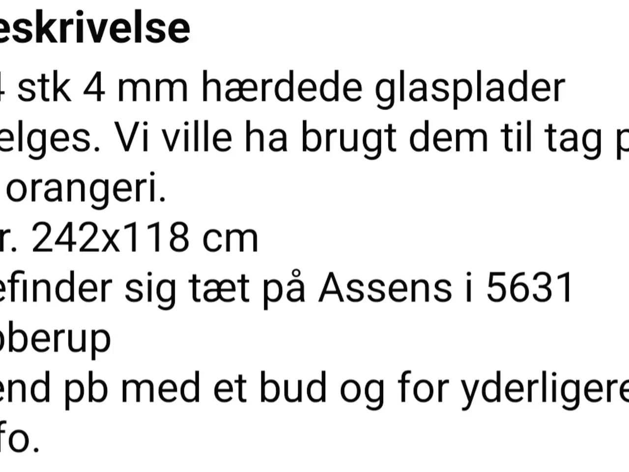 Billede 1 - 4 mm hærdede glasplader