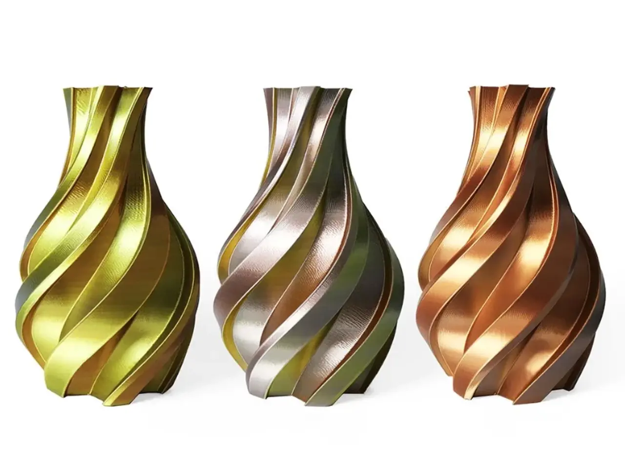 Billede 1 - Gold, Silver and Copper - 3DE Premium - Silky PLA - 1.75mm - 1kg