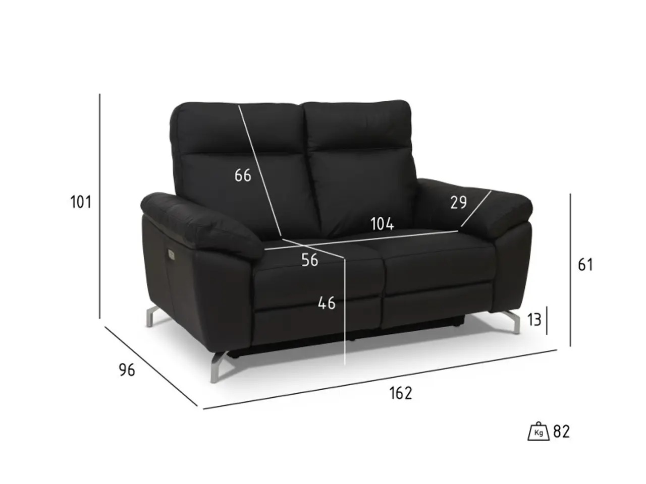 Billede 8 - Selesta 2 Personers sofa Sort Læder