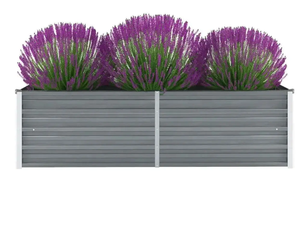 Billede 1 - Forhøjet plantekasse 160x40x45 cm galvaniseret stål grå