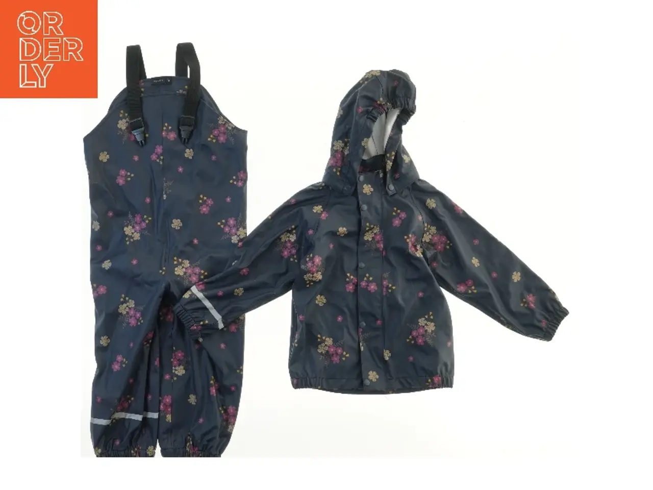 Billede 1 - Regntøj til børn med blomsterprint fra Name It (str. 98)