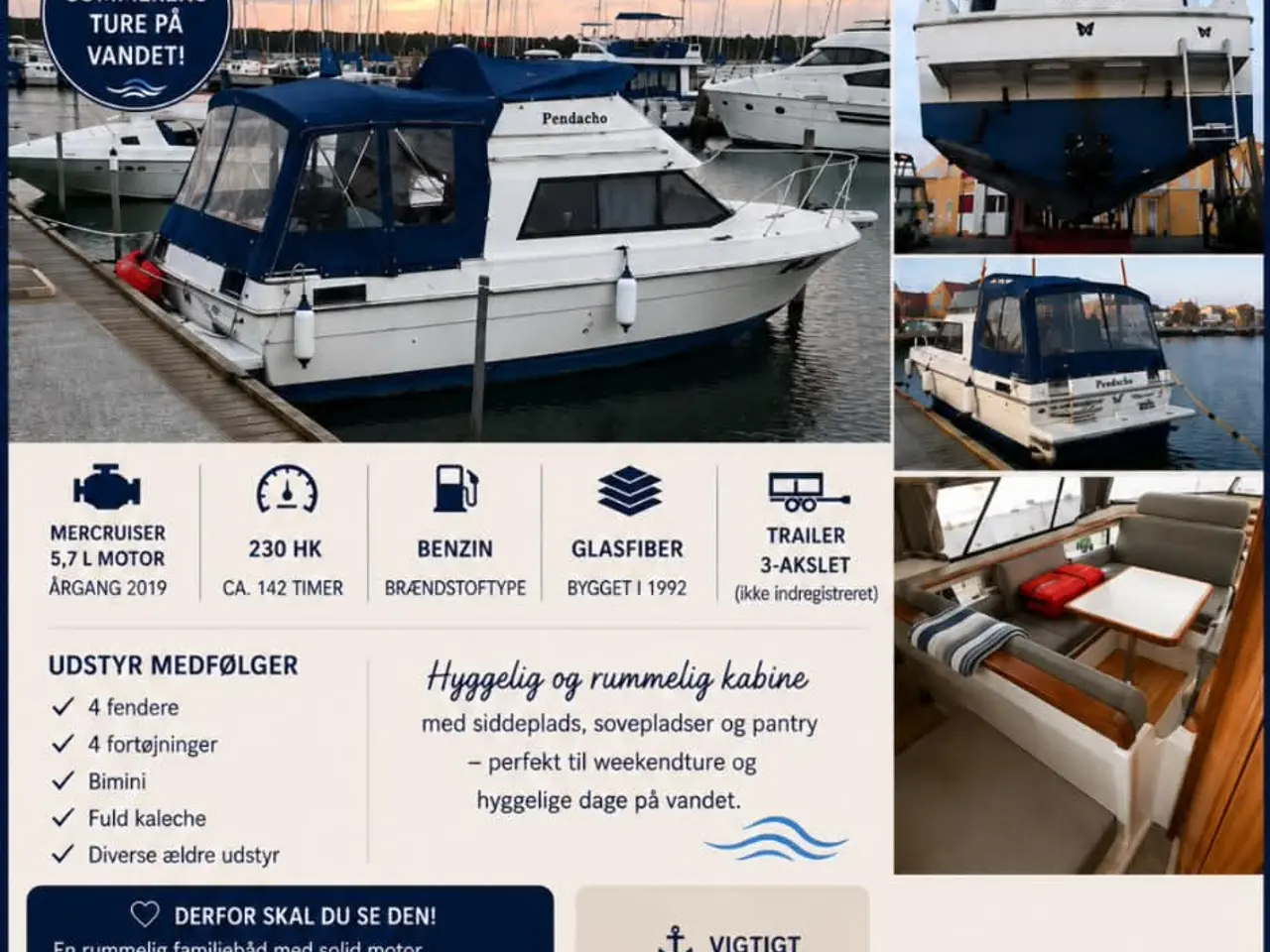 Billede 1 - Bayliner 2556 flybridge 