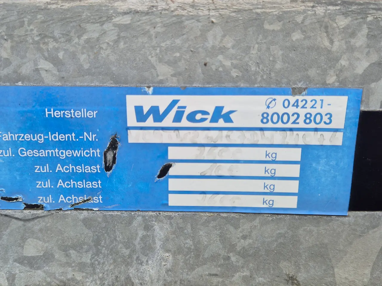 Billede 5 - Wick 2600kg bådtrailer
