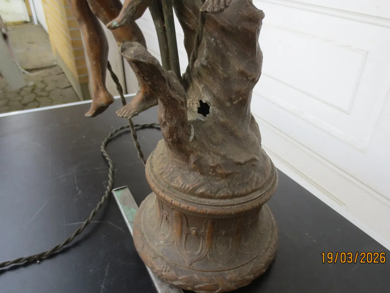Billede 7 - 1 stk Art-Nouveau-lampe 1900