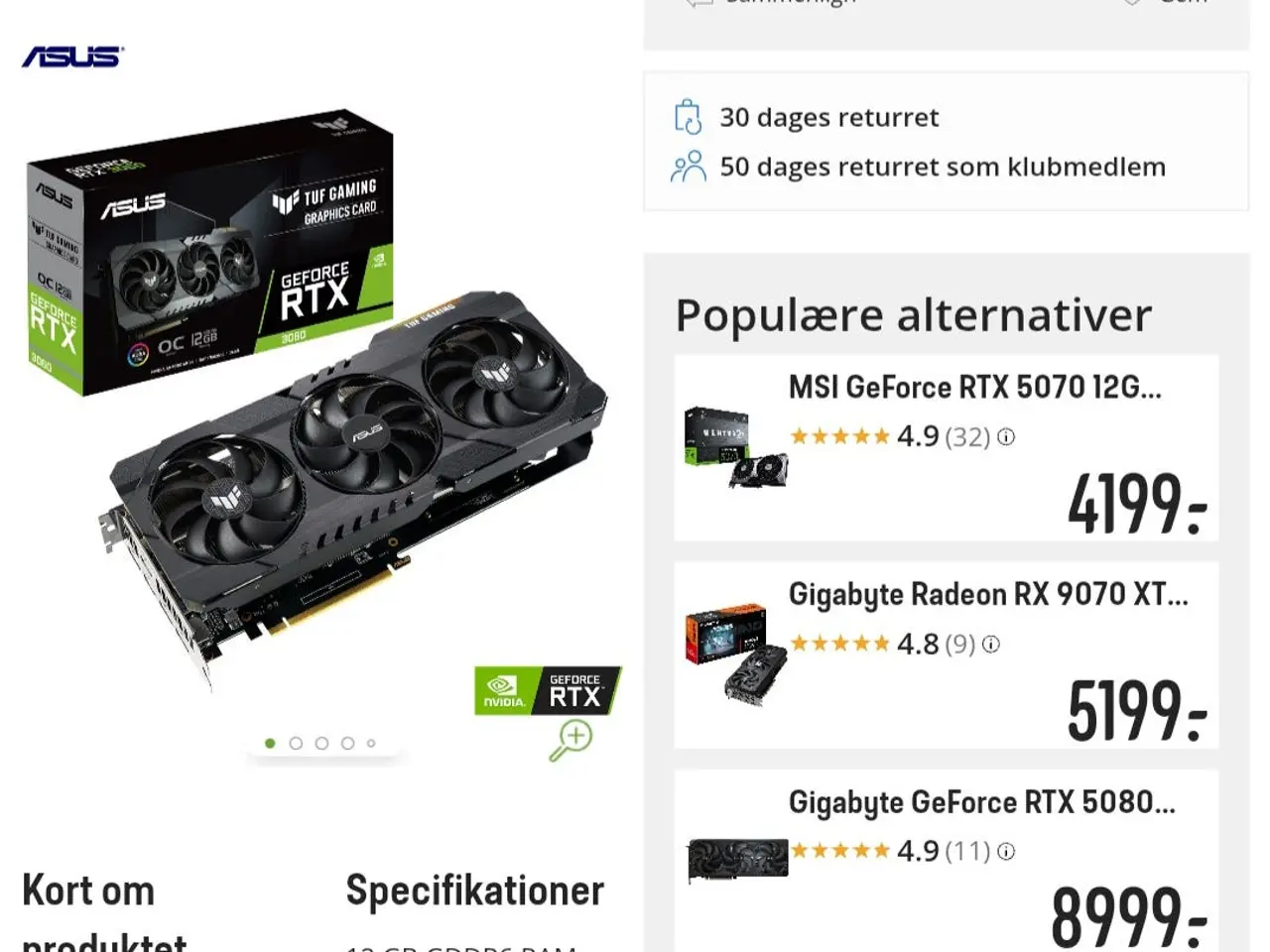 Billede 2 - RTX 3060 Gamer Pc + 27" QHD Skærm