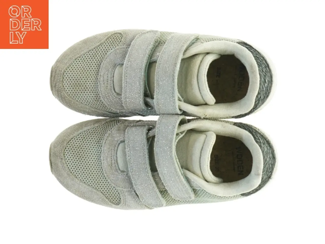 Billede 3 - Brugte grå sneakers med velcrolukning fra Woden (str. 33 )
