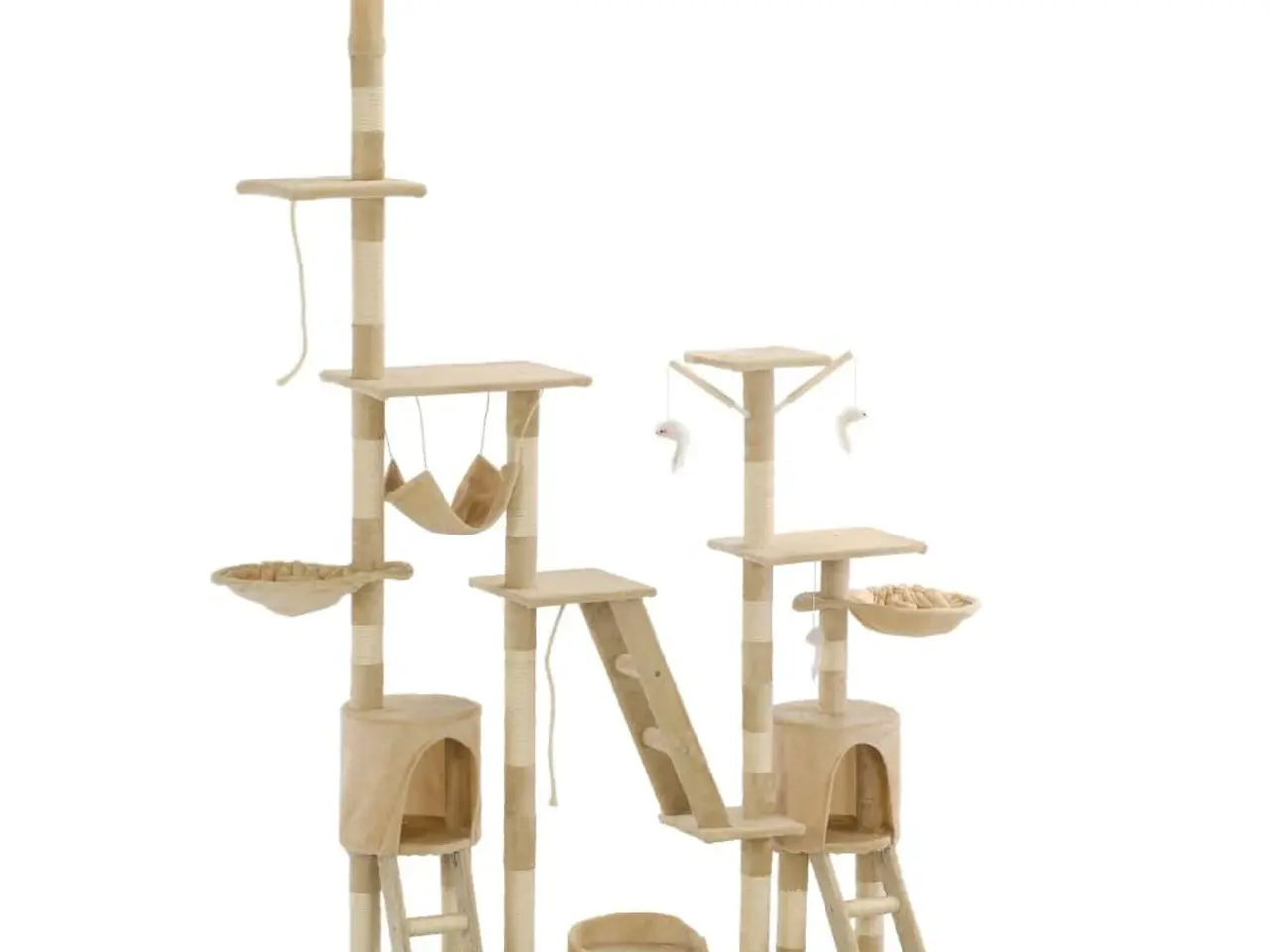 Billede 1 - Kradsetræ med sisal-kradsestolper 230-250 cm - beige