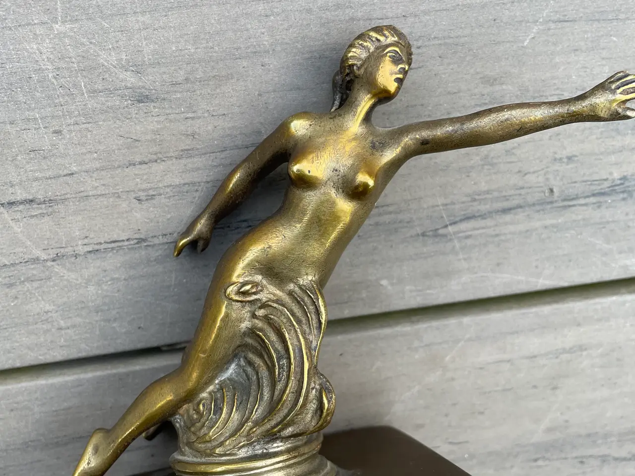 Billede 1 - Gl. kølerfigur i messing