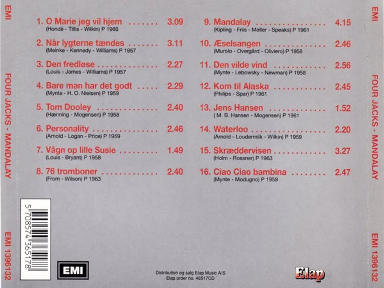Billede 2 - Four Jacks – Mandalay – CD
