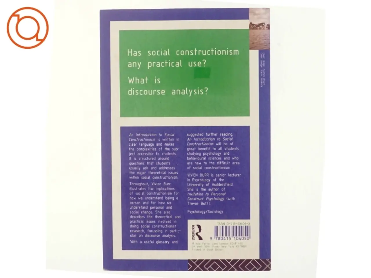 Billede 3 - An introduction to social constructionism af Vivien Burr (Bog)