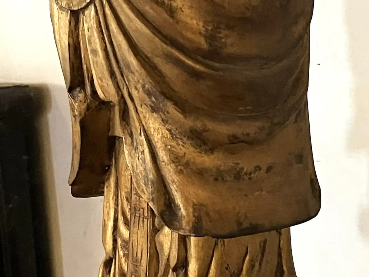 Billede 2 - Kinesisk gl. forgyldt fræfigur "Konfucius" 62 cm.