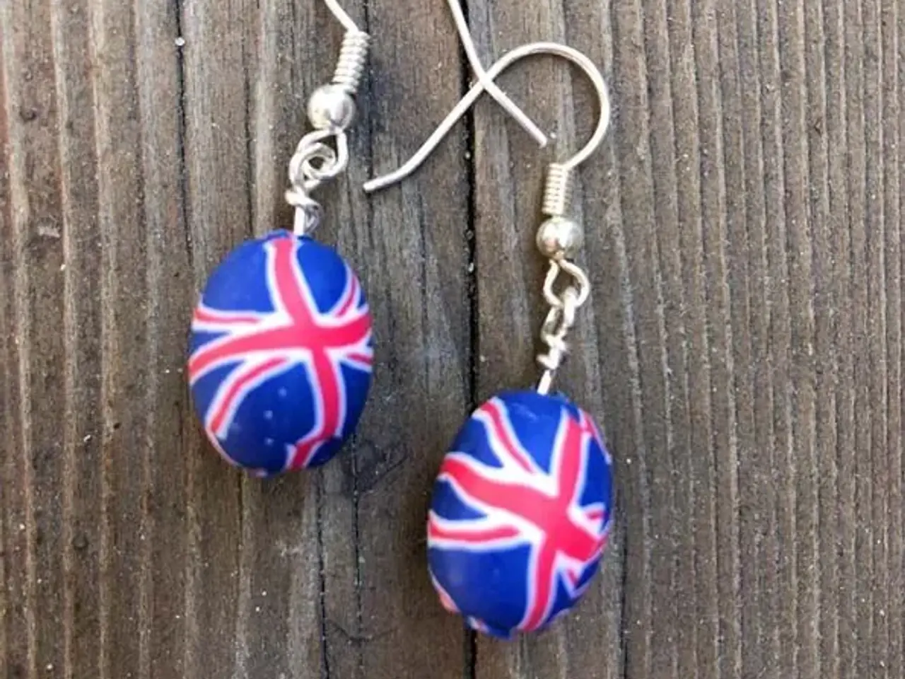 Billede 5 - ØRERINGE, ØRECLIPS, Union Jack - Engelsk