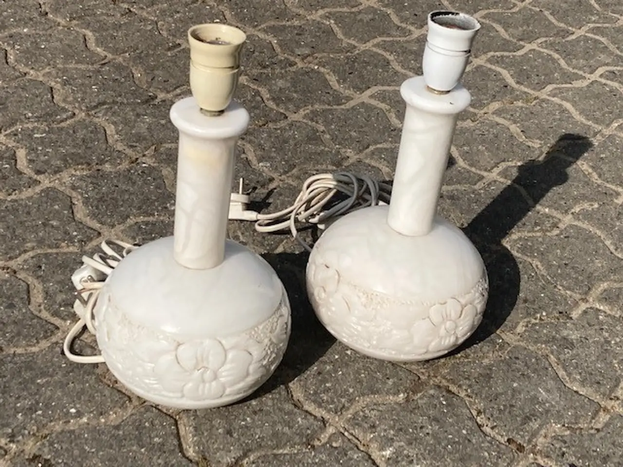Billede 1 - 2 stk Marmor bordlamper KOM MED ET BUD