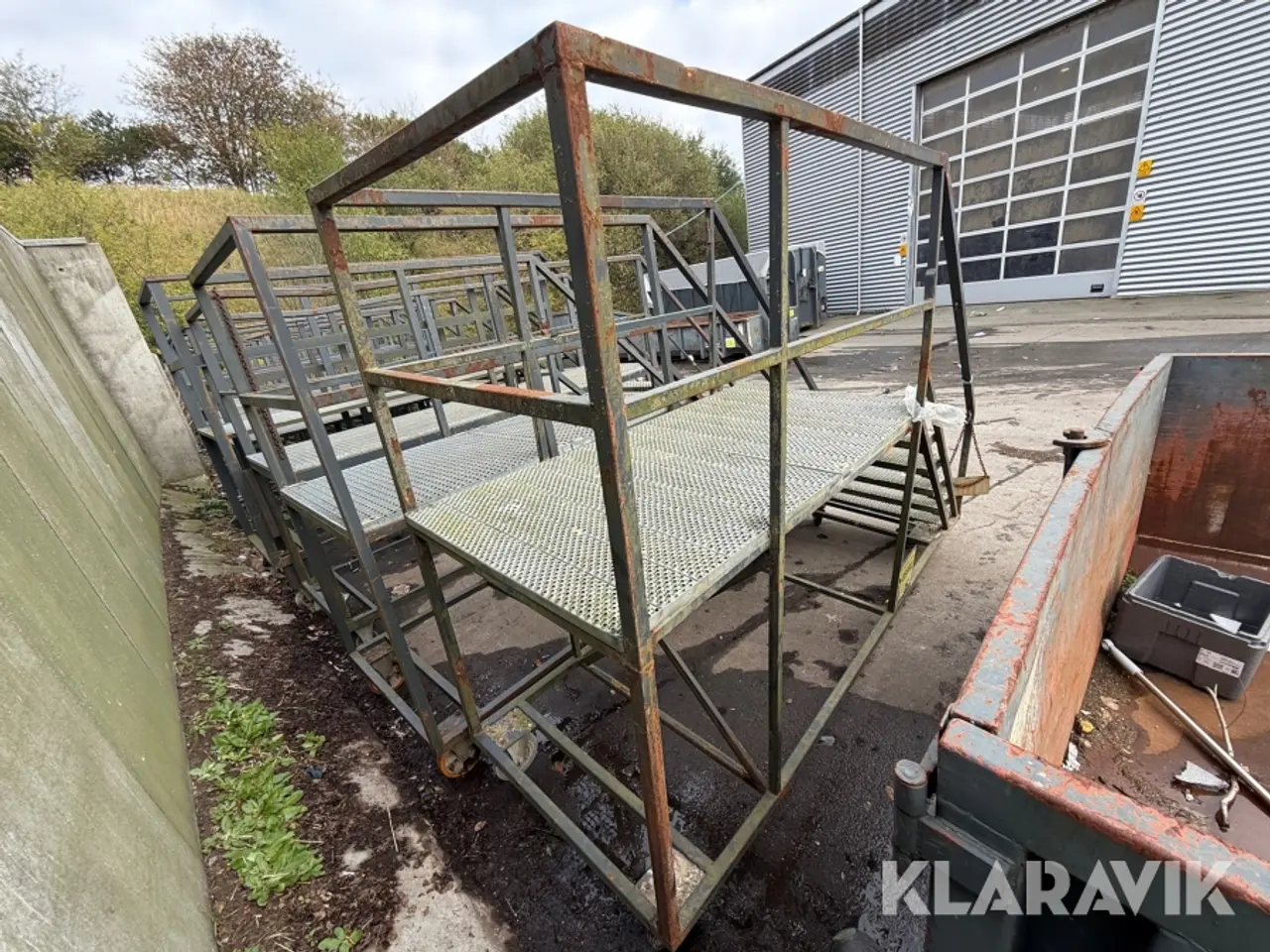 Billede 3 - Arbejdesplatform med trapper 1 styk