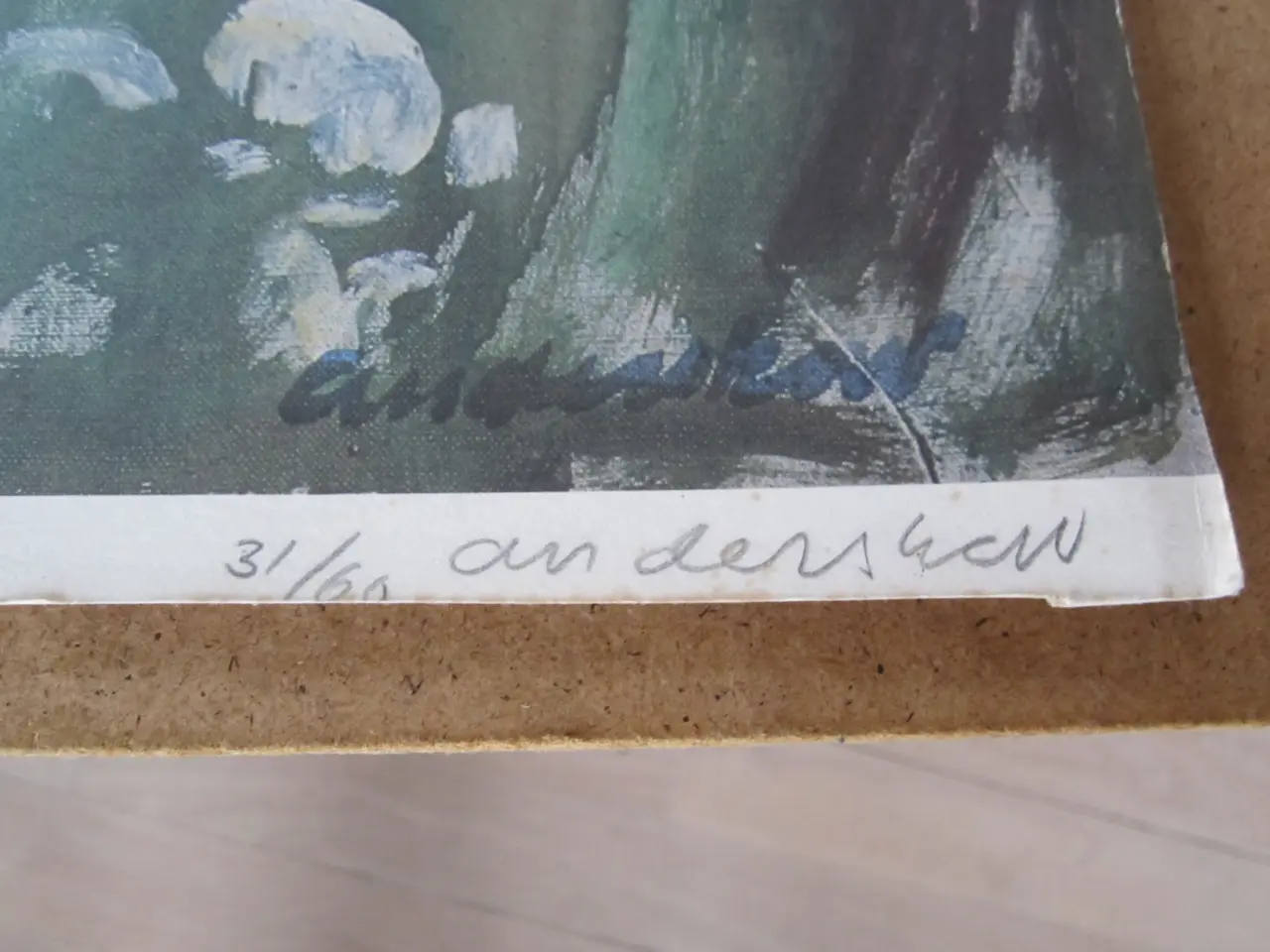 Billede 2 - meget fint tryk med underskrift (Andersen 31/60 )