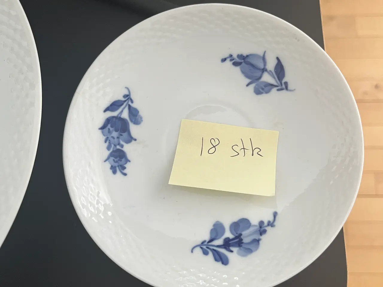 Billede 7 - Retro blå blomst