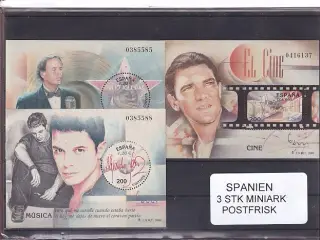 Spanien. - 3 Miniark - Postfrisk