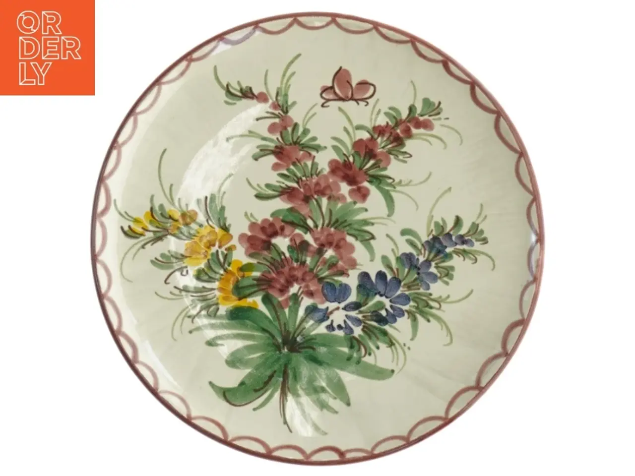 Billede 1 - Blomsterdekoreret fad fra Ulmea (str. Diameter 20 cm)