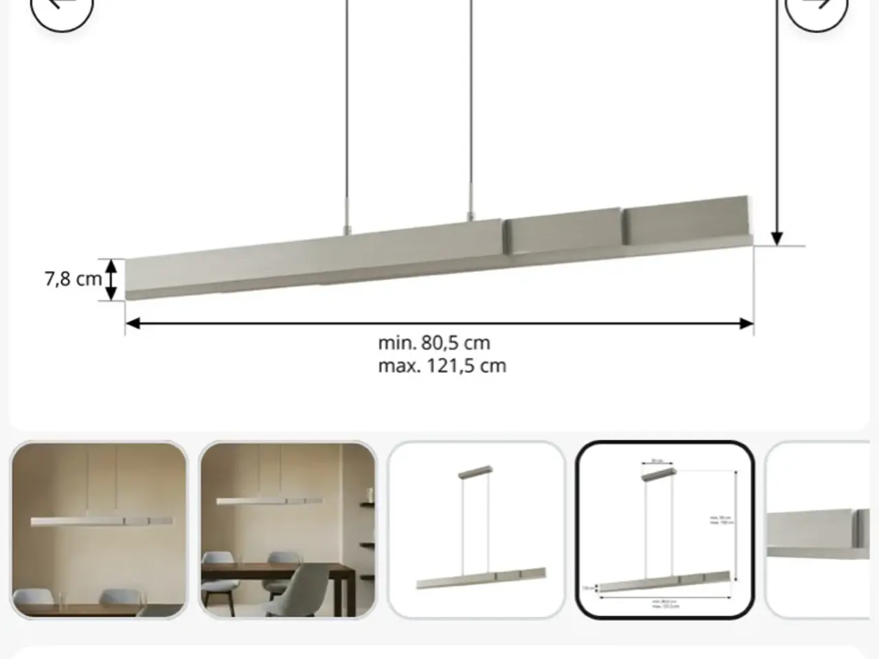 Billede 2 - Lucande, Torven LED-hængelampe, aluminium