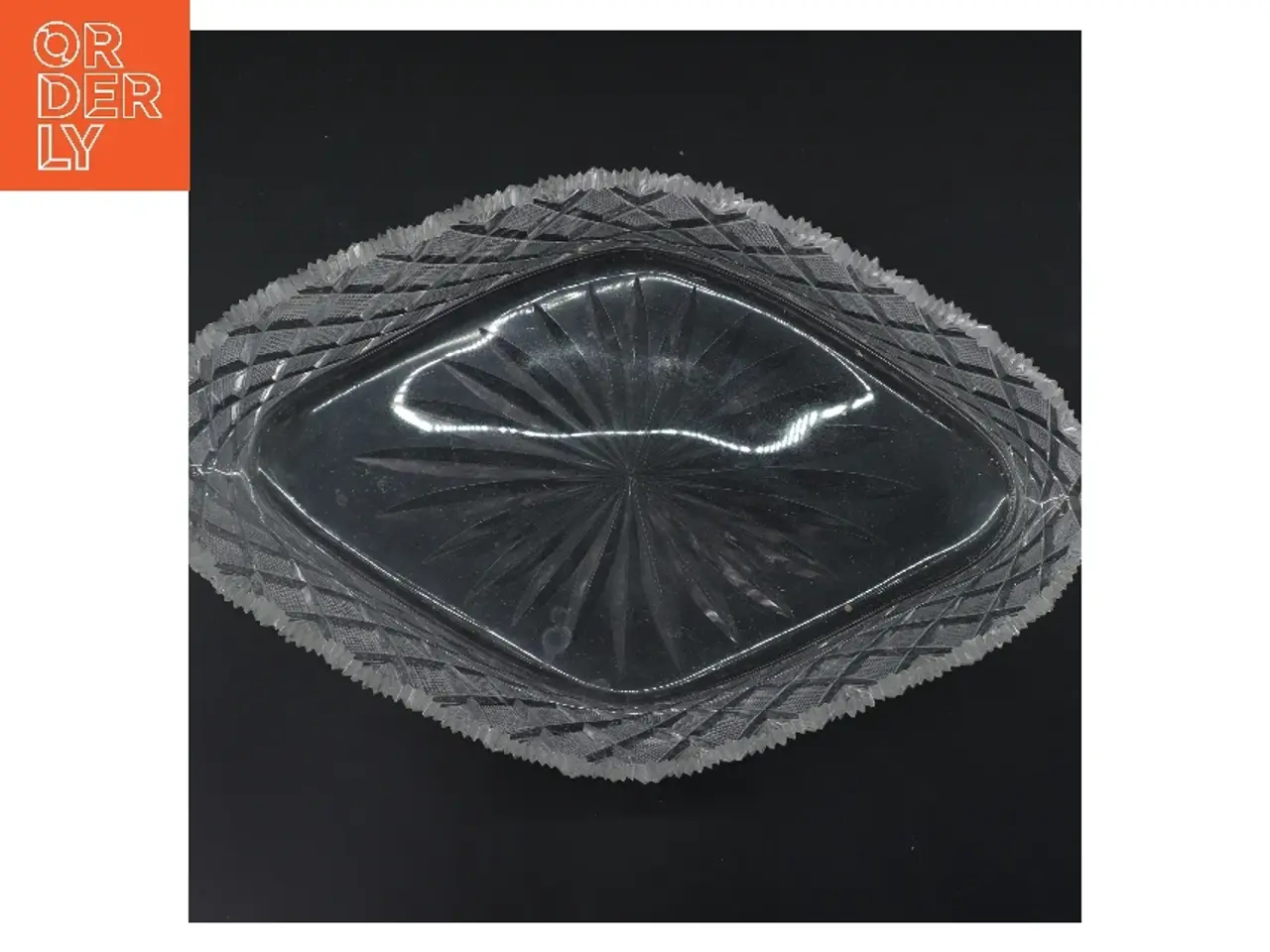 Billede 3 - Dekorativ glasfad (str. 33,5x21,5 cm)